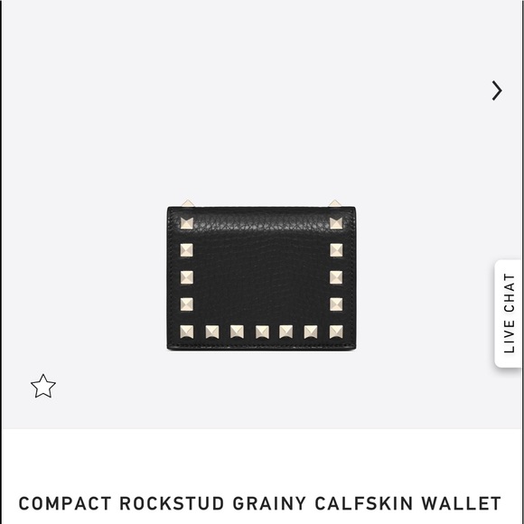 VALENTINO Compact Rockstud Grainy Calfskin Wallet - Picture 7 of 9